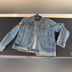 Harley Davidson Y2K Jean Jacket Denim Vintage Bike Week Pins Large Biker Club